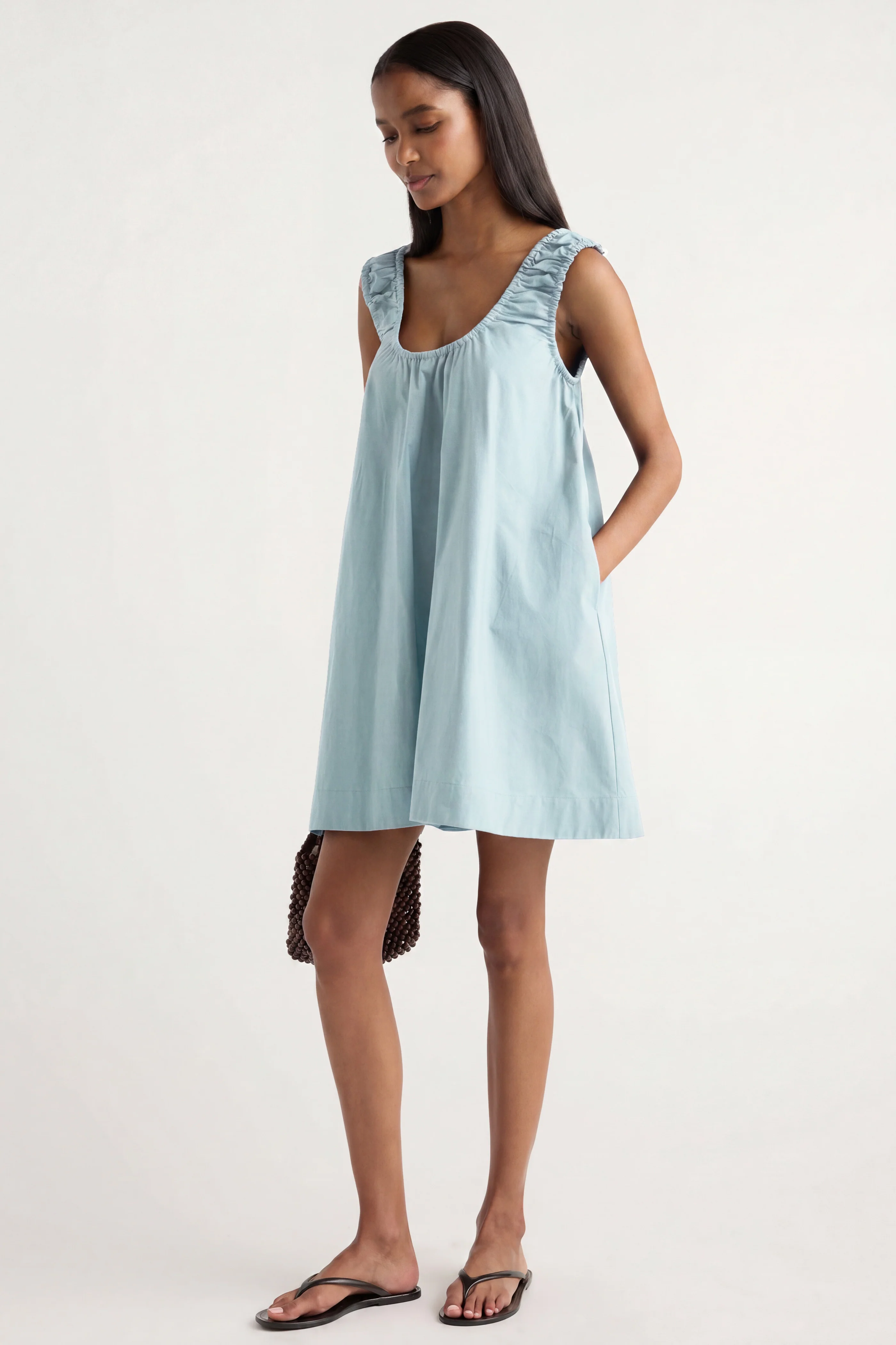Winnie Organic Cotton U-Neck Mini Dress - Image 4