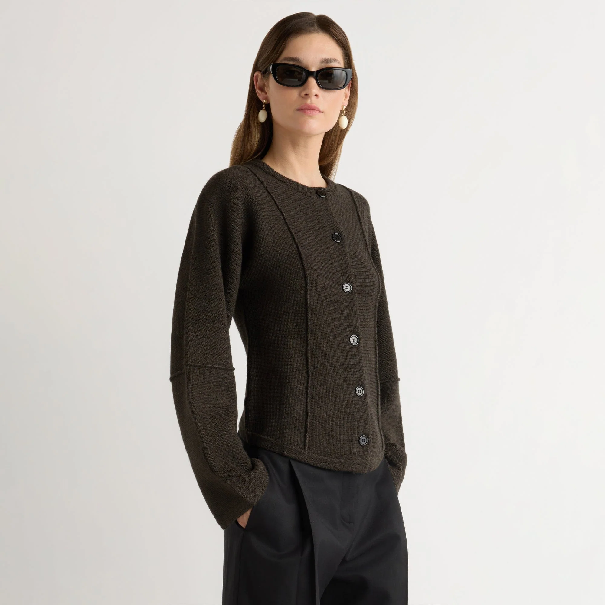 Wren Exposed-Seam Cardigan