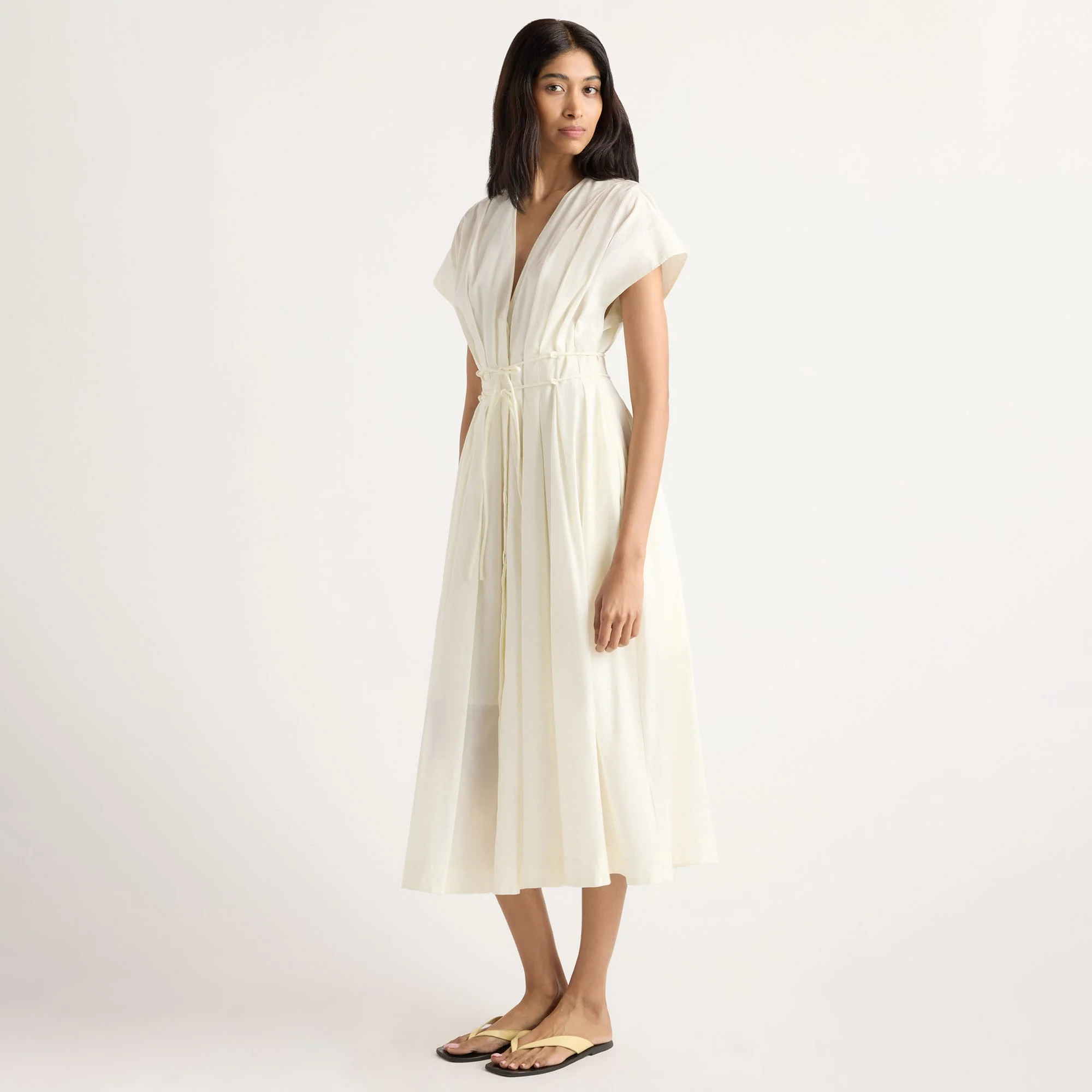 Yvette Cotton V-Neck Dress
