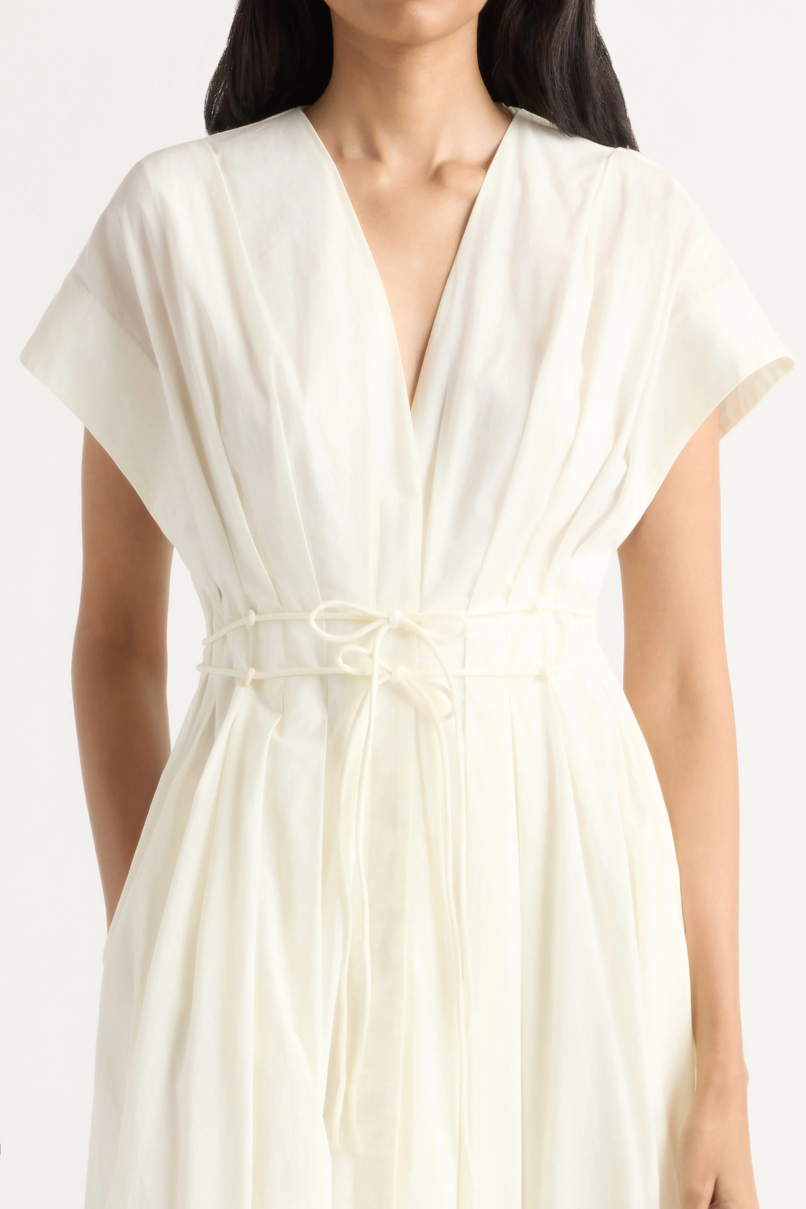 Yvette Cotton V-Neck Dress - Image 3