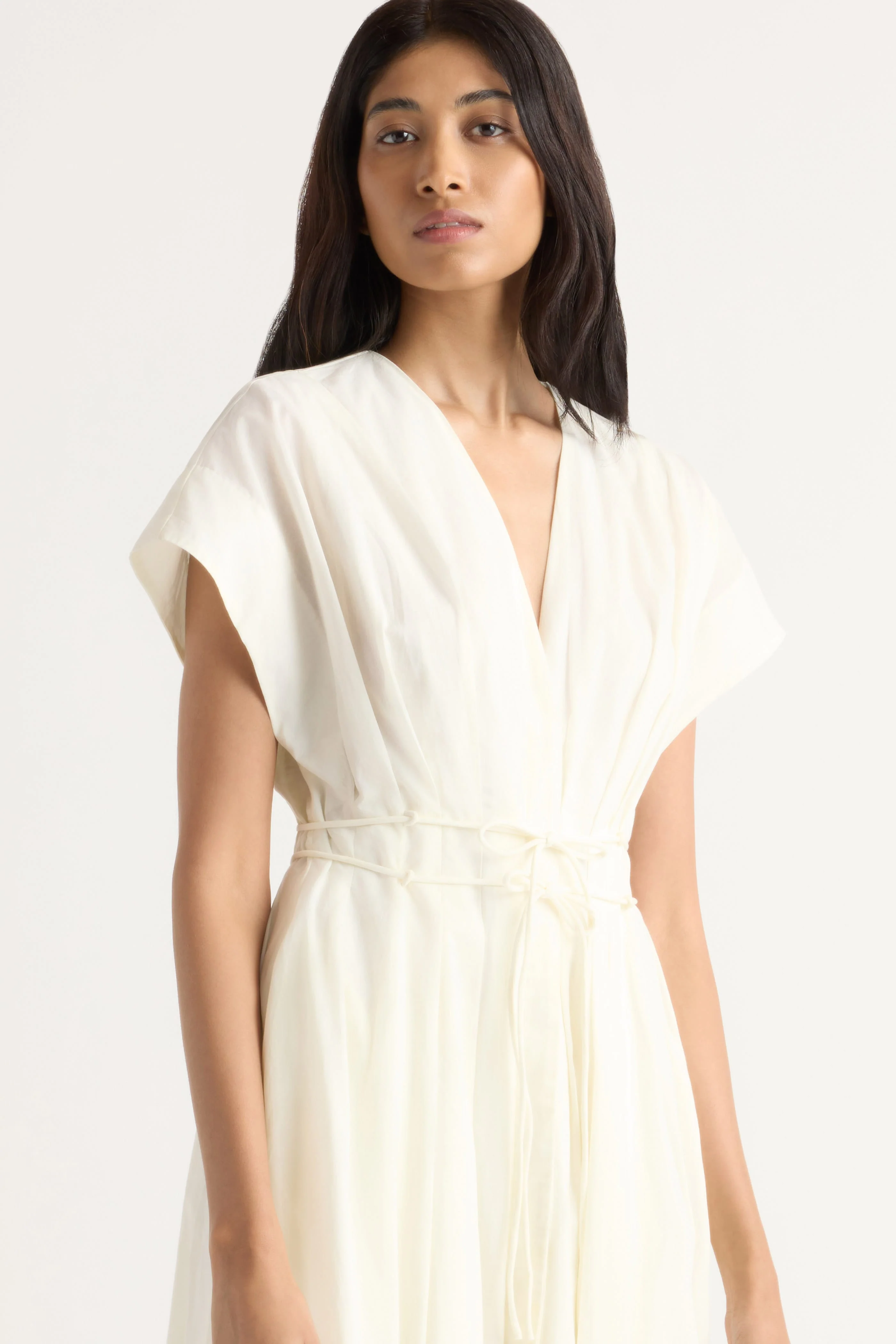 Yvette Cotton V-Neck Dress - Image 5