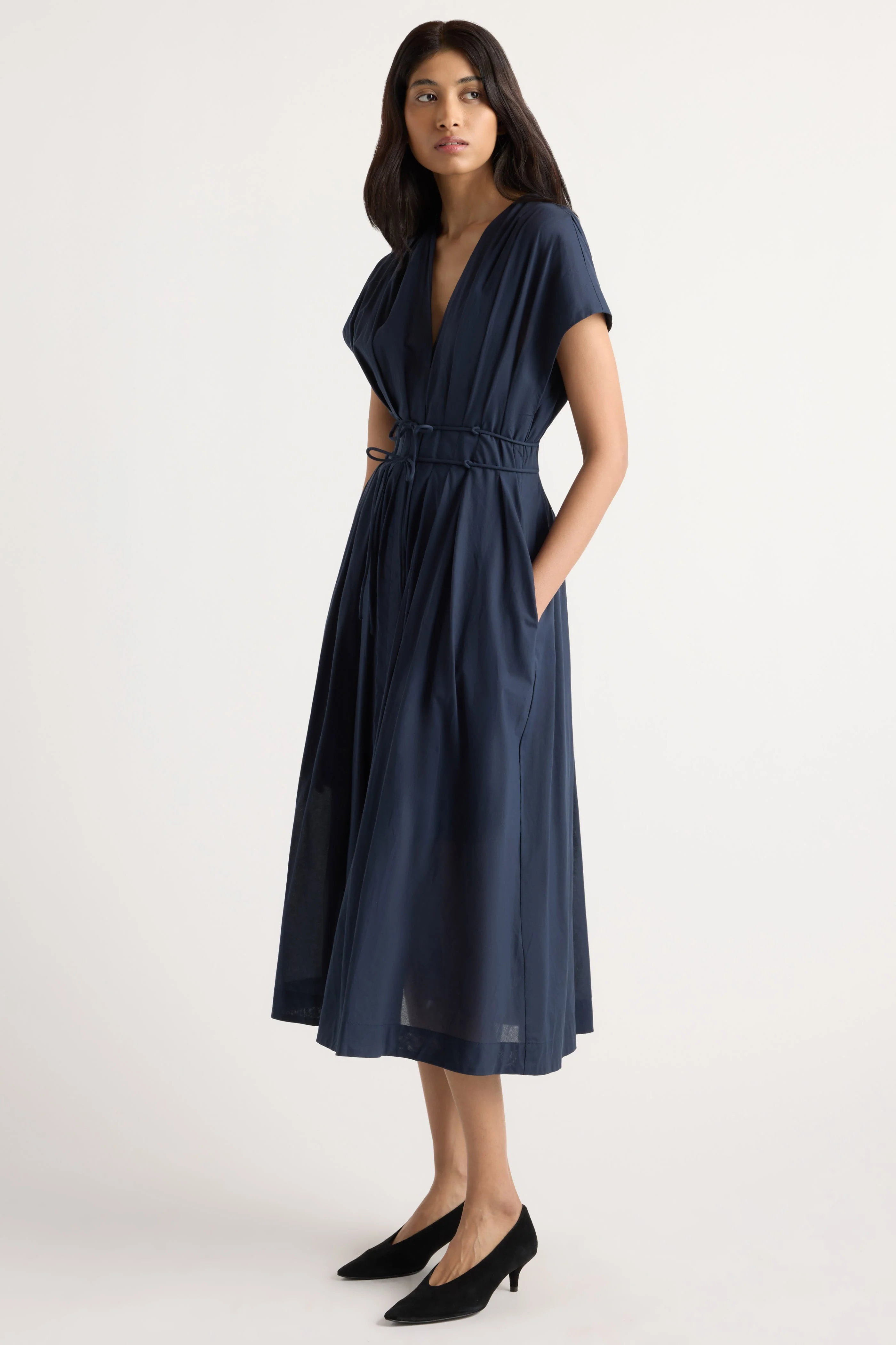 Yvette Cotton V-Neck Dress - Image 2