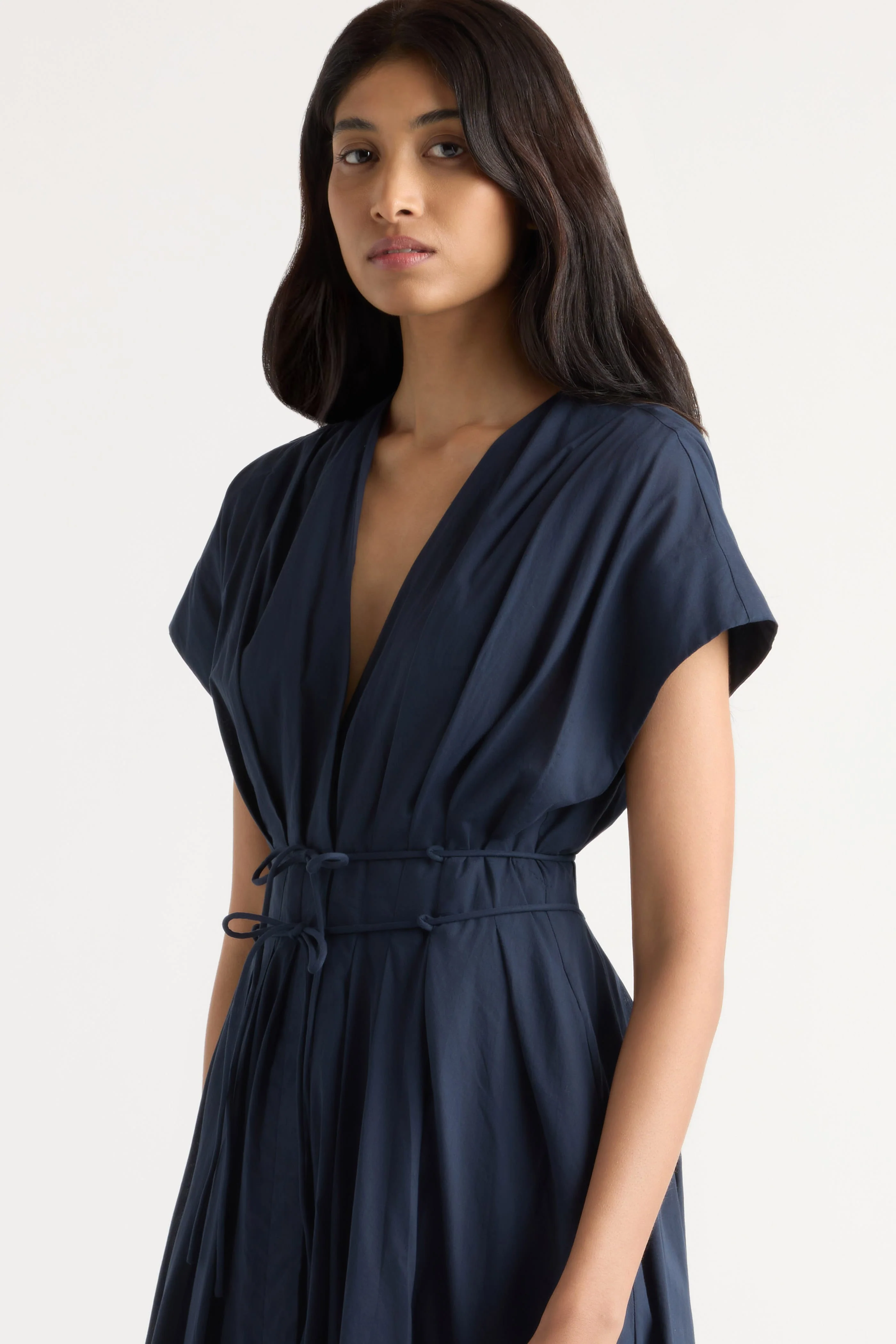 Yvette Cotton V-Neck Dress - Image 3