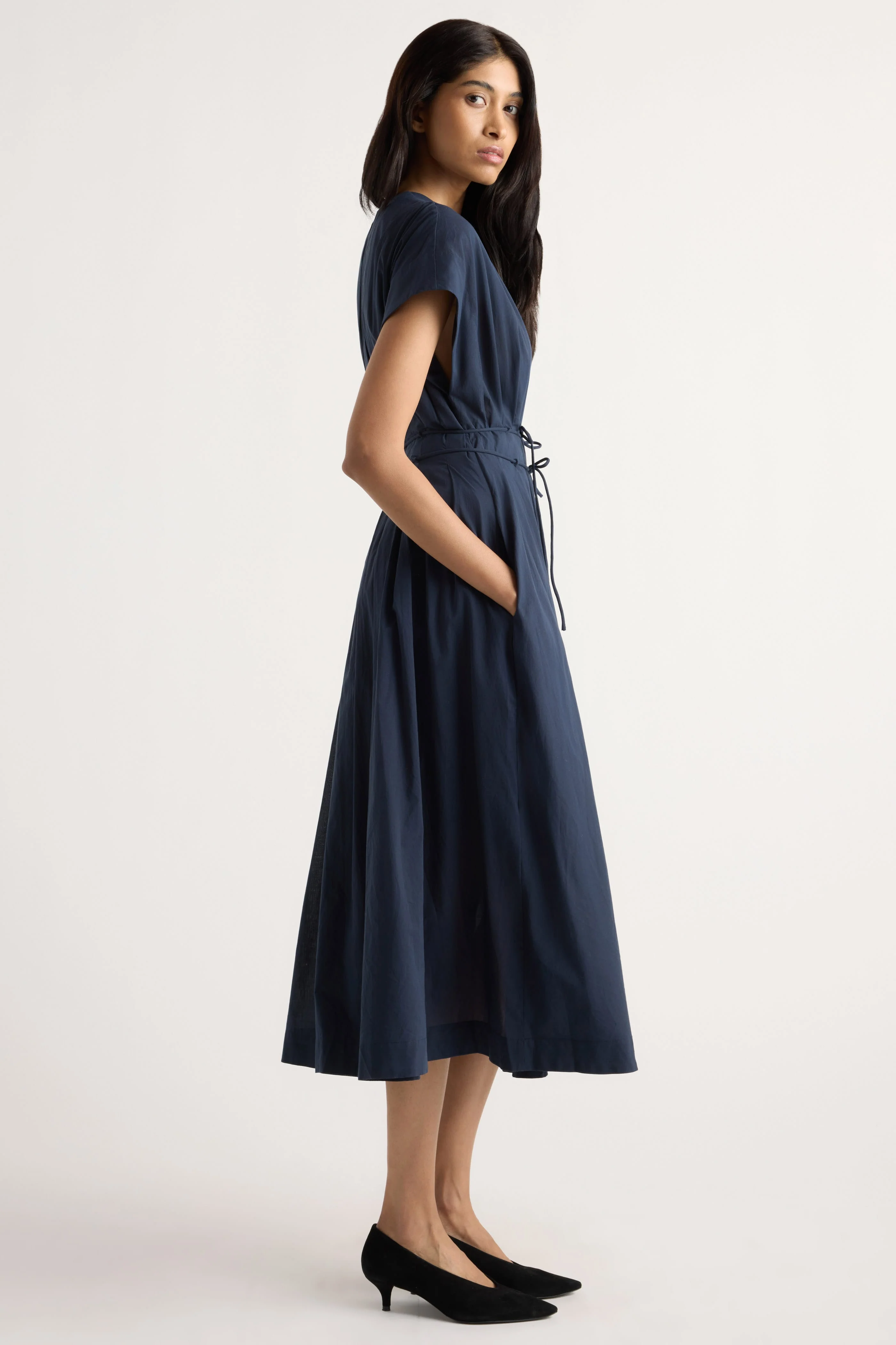 Yvette Cotton V-Neck Dress - Image 4