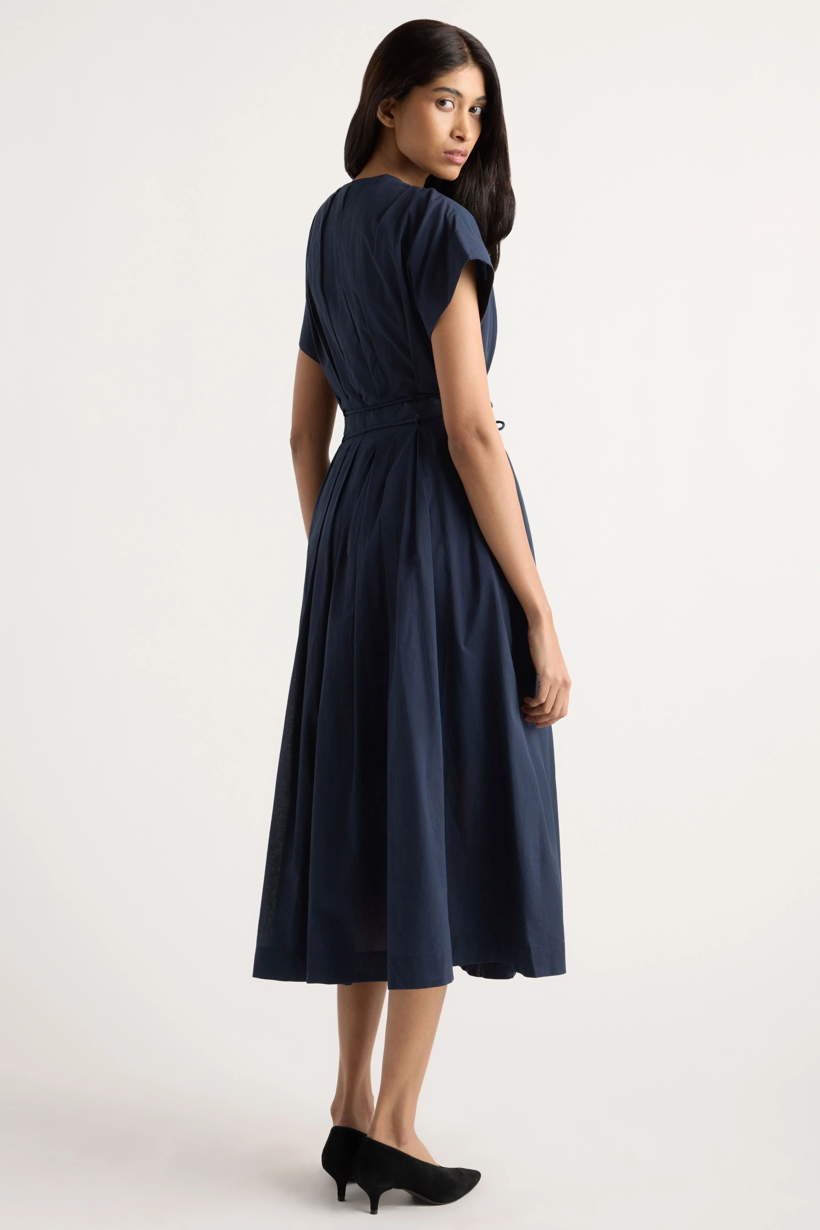 Yvette Cotton V-Neck Dress - Image 6