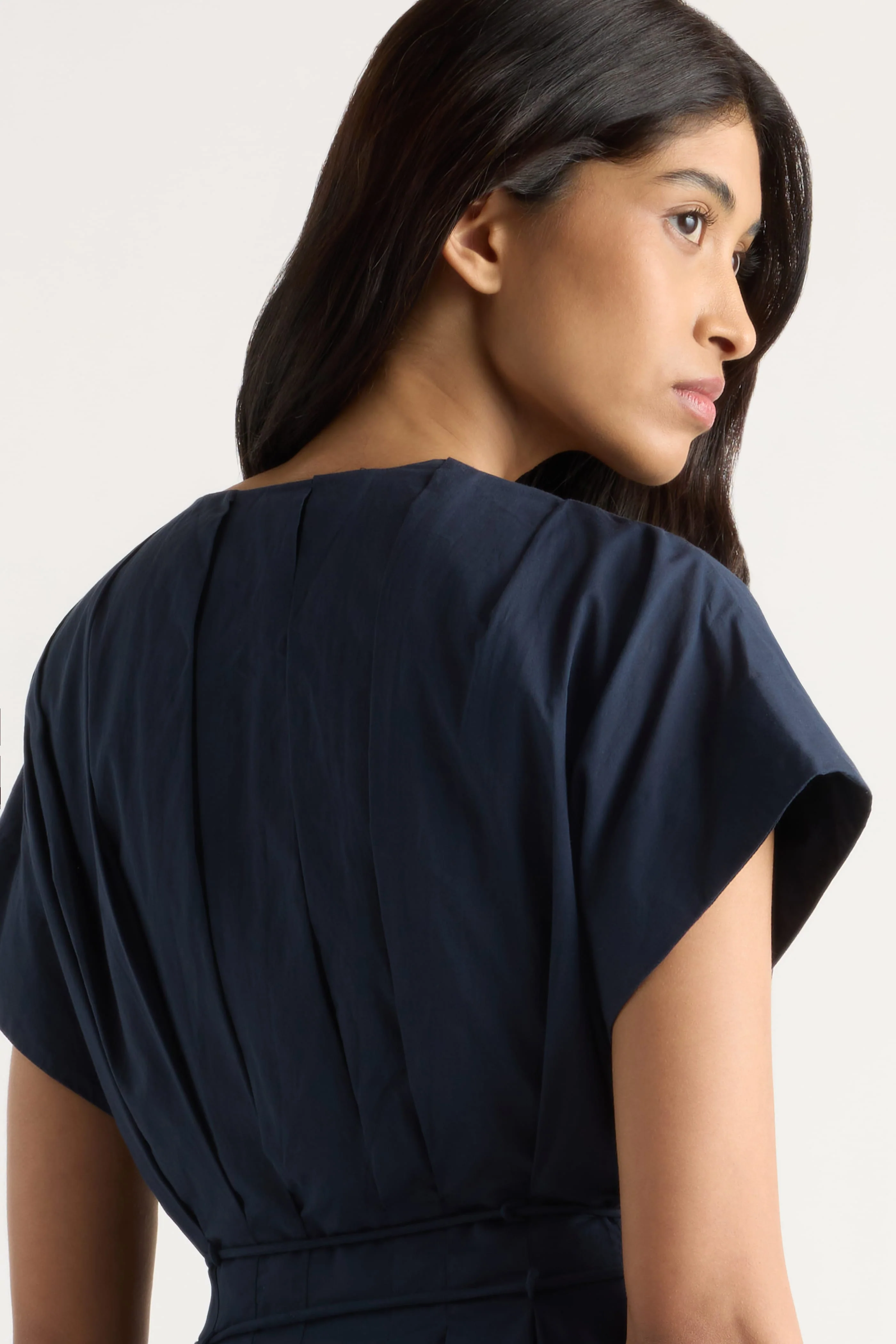 Yvette Cotton V-Neck Dress - Image 7
