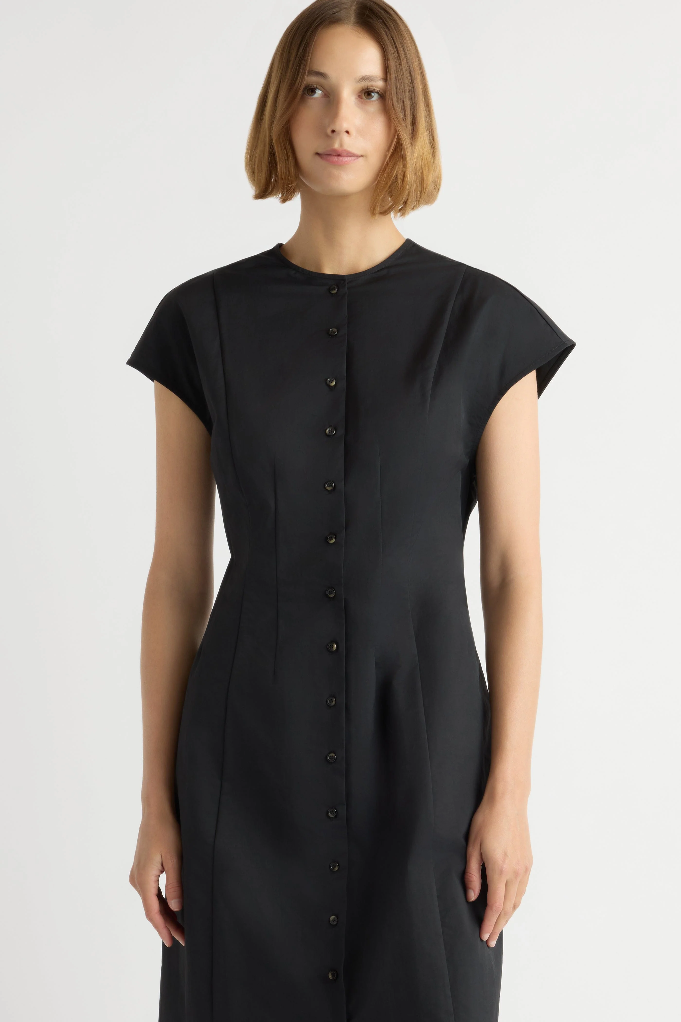 Zarine Sculpted Button Dress - Image 7